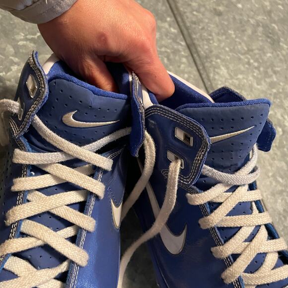 Vintage Y2K Nike Air Max Bizness 2008 High Top Shoe Blue Mens 7 Sneakers 324824 - Picture 4 of 14